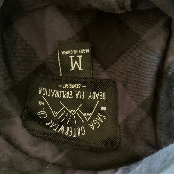 Saga plaid flannel button down - Picture 5 of 5